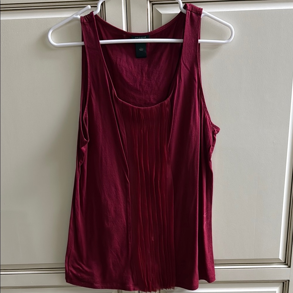 Red Sleeveless Blouse